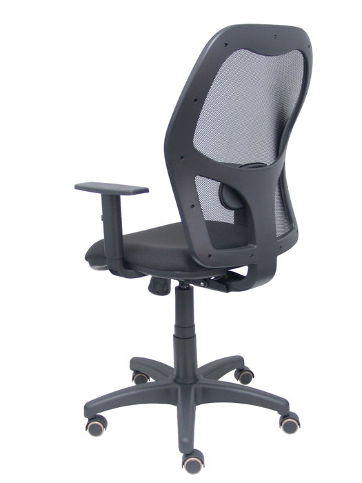 PIQUERAS Y CRESPO Silla Alocén con mecanismo Sincro, brazos 1D y ruedas de parqué, Negro PIQUERAS Y CRESPO Silla Alocén con mecanismo Sincro, brazos 1D y ruedas de parqué, Negro