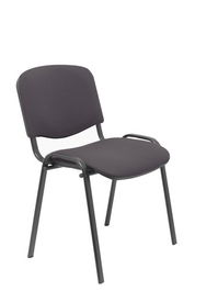Silla Piqueras Y Crespo Alcaraz Confidente Ergonomica Apilable Estructura Negra Asiento Y Respaldo Tapizados Bali Gris Pack De 2