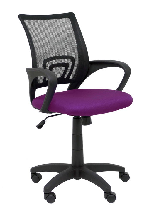 PIQUERAS Y CRESPO Silla Vianos con mecanismo basculante, asiento morado y respaldo negro PIQUERAS Y CRESPO Silla Vianos con mecanismo basculante, asiento morado y respaldo negro