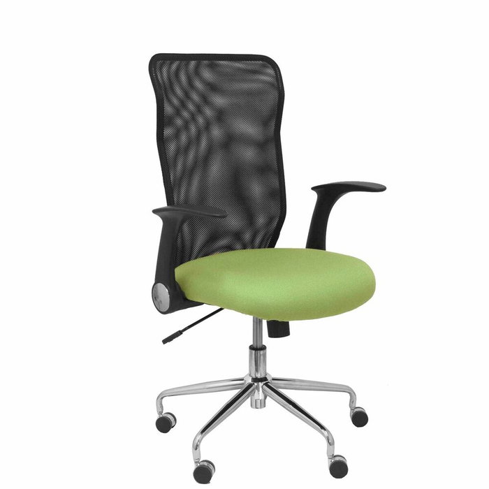 PIQUERAS Y CRESPO Silla Minaya con mecanismo basculante, brazos abatibles, asiento verde oliva y respaldo negro PIQUERAS Y CRESPO Silla Minaya con mecanismo basculante, brazos abatibles, asiento verde oliva y respaldo negro