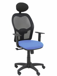 PIQUERAS Y CRESPO Silla Alocén Azul Claro y Negro con Mecanismo Sincro y Cabecero Fijo
