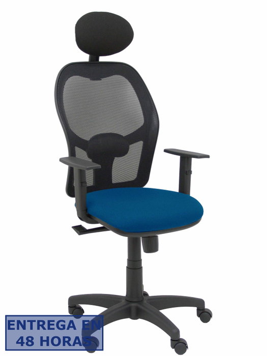 PIQUERAS Y CRESPO Silla Alocén con Mecanismo Sincro, Malla Negra y Asiento Azul Marino PIQUERAS Y CRESPO Silla Alocén con Mecanismo Sincro, Malla Negra y Asiento Azul Marino