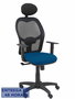 PIQUERAS Y CRESPO Silla Alocén con Mecanismo Sincro, Malla Negra y Asiento Azul Marino