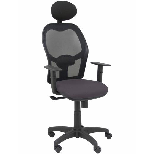 PIQUERAS Y CRESPO Silla Alocén con Mecanismo Sincro, Malla Negra y Asiento Gris Oscuro PIQUERAS Y CRESPO Silla Alocén con Mecanismo Sincro, Malla Negra y Asiento Gris Oscuro
