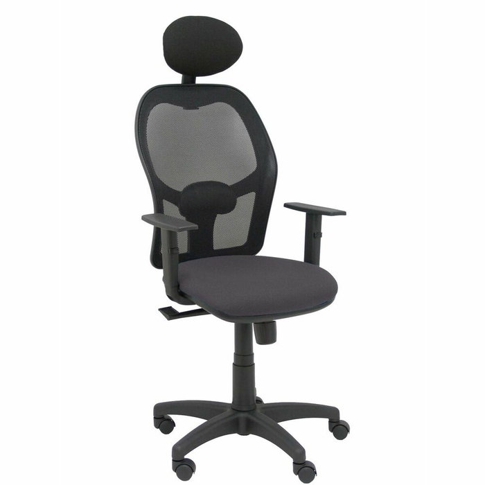 PIQUERAS Y CRESPO Silla Alocén con Mecanismo Sincro, Malla Negra y Asiento Gris Oscuro PIQUERAS Y CRESPO Silla Alocén con Mecanismo Sincro, Malla Negra y Asiento Gris Oscuro