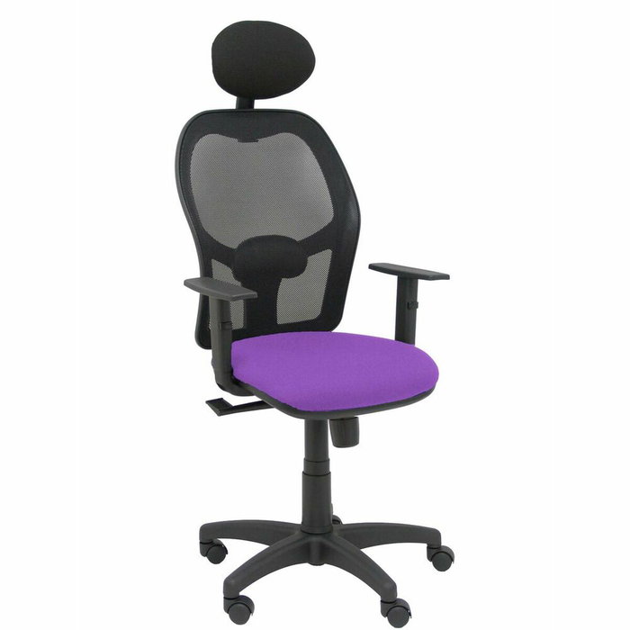 PIQUERAS Y CRESPO Silla Alocén con Mecanismo Sincro, Malla Negra y Asiento Lila PIQUERAS Y CRESPO Silla Alocén con Mecanismo Sincro, Malla Negra y Asiento Lila