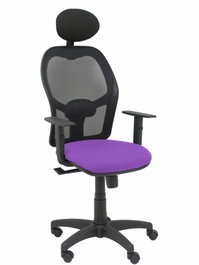 PIQUERAS Y CRESPO Silla Alocén con Mecanismo Sincro, Malla Negra y Asiento Lila