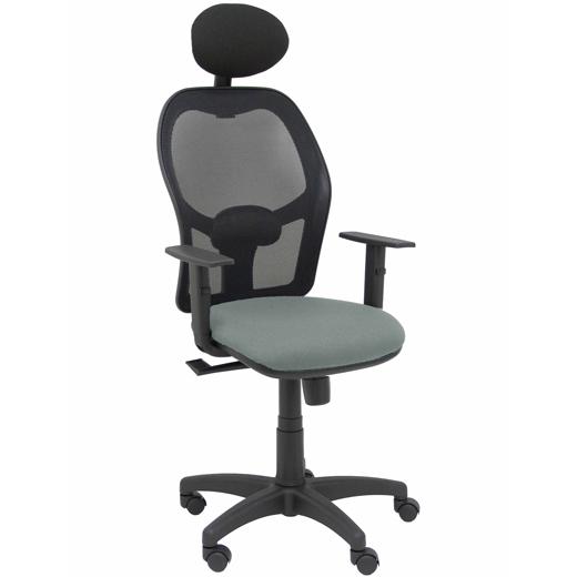 PIQUERAS Y CRESPO Silla Alocén con Mecanismo Sincro, Malla Negra y Asiento Gris PIQUERAS Y CRESPO Silla Alocén con Mecanismo Sincro, Malla Negra y Asiento Gris