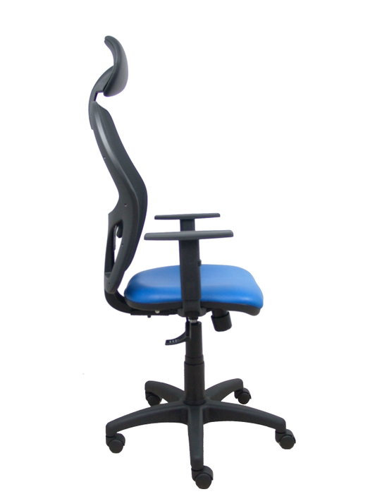PIQUERAS Y CRESPO Silla de oficina Alocén con mecanismo Sincro, malla negra y asiento azul PIQUERAS Y CRESPO Silla de oficina Alocén con mecanismo Sincro, malla negra y asiento azul