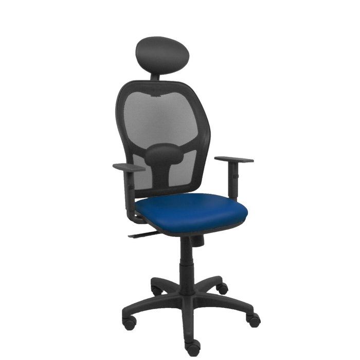 PIQUERAS Y CRESPO Silla Alocén con Mecanismo Sincro, Malla Negra y Asiento Azul Marino PIQUERAS Y CRESPO Silla Alocén con Mecanismo Sincro, Malla Negra y Asiento Azul Marino