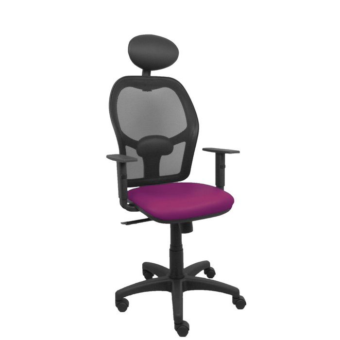 PIQUERAS Y CRESPO Silla Alocén con mecanismo Sincro, Malla Negra y Similpiel Morado PIQUERAS Y CRESPO Silla Alocén con mecanismo Sincro, Malla Negra y Similpiel Morado