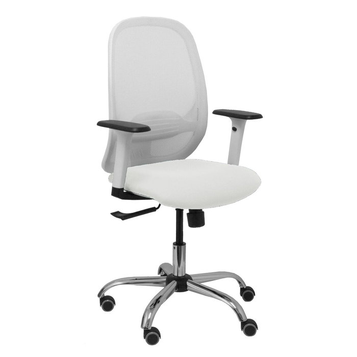 PIQUERAS Y CRESPO Silla Cilanco Blanca con Mecanismo Sincro y Brazos 1D PIQUERAS Y CRESPO Silla Cilanco Blanca con Mecanismo Sincro y Brazos 1D