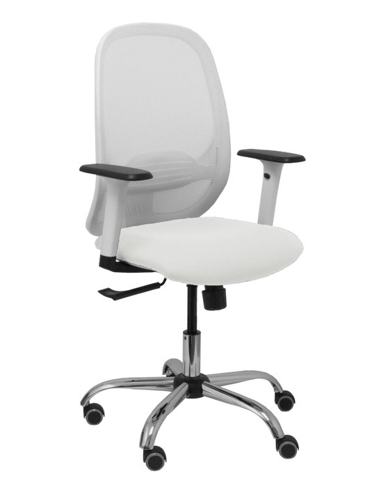 PIQUERAS Y CRESPO Silla Cilanco Blanca con Mecanismo Sincro y Brazos 1D PIQUERAS Y CRESPO Silla Cilanco Blanca con Mecanismo Sincro y Brazos 1D