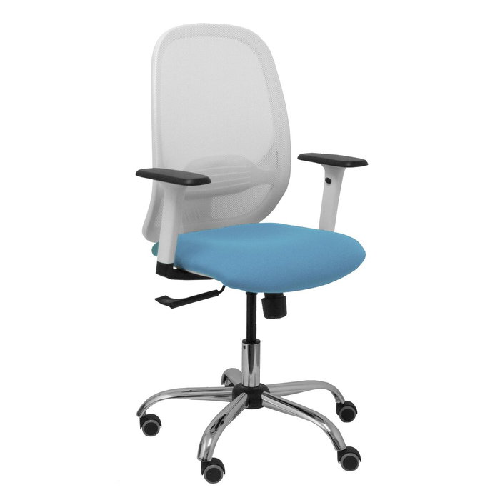 PIQUERAS Y CRESPO Silla Cilanco con Mecanismo Sincro, Asiento Azul Cielo y Malla Blanca PIQUERAS Y CRESPO Silla Cilanco con Mecanismo Sincro, Asiento Azul Cielo y Malla Blanca