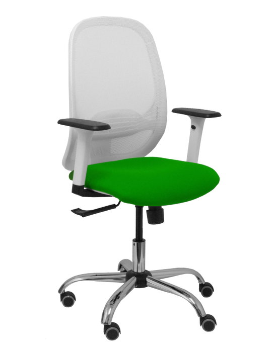 PIQUERAS Y CRESPO Silla Cilanco con Mecanismo Sincro, Asiento Verde y Respaldo Malla Blanca PIQUERAS Y CRESPO Silla Cilanco con Mecanismo Sincro, Asiento Verde y Respaldo Malla Blanca
