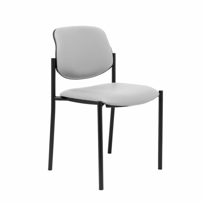 NOWY STYL Silla Styl tapizada en símil piel gris sin brazos