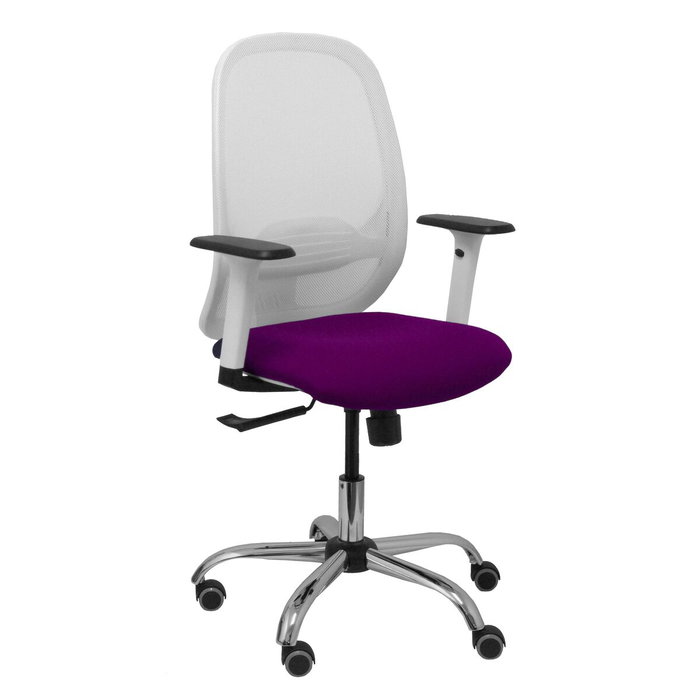 PIQUERAS Y CRESPO Silla de oficina Cilanco, Mecanismo Sincro, Morado y Blanco