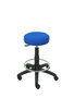 Taburete Tolosa con mecanismo Giratorio tapizada con Tela color No aplica y malla color Azul. Equipado con Base poliamida negra, Sin brazos y Ruedas de nailon 50 mm