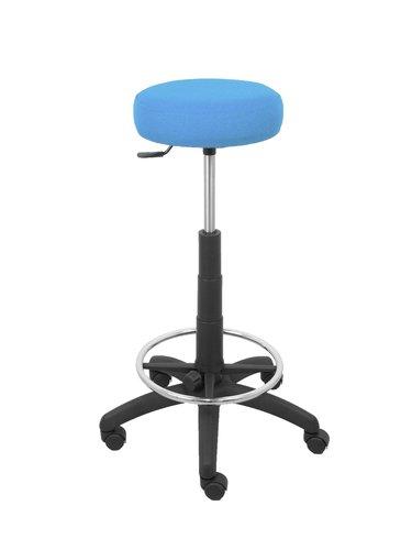 Taburete Tolosa con mecanismo Giratorio tapizada con Tela color No aplica y malla color Azul cielo. Equipado con Base poliamida negra, Sin brazos y Ruedas de nailon 50 mm Taburete Tolosa con mecanismo Giratorio tapizada con Tela color No aplica y malla color Azul cielo. Equipado con Base poliamida negra, Sin brazos y Ruedas de nailon 50 mm