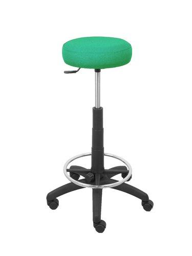 Taburete Tolosa con mecanismo Giratorio tapizada con Tela color No aplica y malla color Verde esmeralda. Equipado con Base poliamida negra, Sin brazos y Ruedas de nailon 50 mm Taburete Tolosa con mecanismo Giratorio tapizada con Tela color No aplica y malla color Verde esmeralda. Equipado con Base poliamida negra, Sin brazos y Ruedas de nailon 50 mm