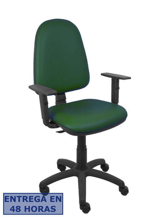 PIQUERAS Y CRESPO Silla de oficina Aýna Verde botella con brazos 1D PIQUERAS Y CRESPO Silla de oficina Aýna Verde botella con brazos 1D