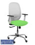 PIQUERAS Y CRESPO Silla Cilanco con Mecanismo Sincro, Malla Blanca y Asiento Pistacho