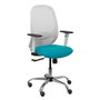 PIQUERAS Y CRESPO Silla Cilanco con Mecanismo Sincro, Malla Blanca y Asiento Turquesa