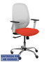 PIQUERAS Y CRESPO Silla Cilanco con Mecanismo Sincro, Malla Blanca y Asiento Naranja Oscuro