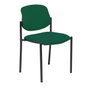 NOWY STYL Silla Styl tapizada en tela verde botella sin brazos