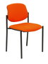 NOWY STYL Silla Styl tapizada en tela naranja oscuro sin brazos