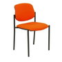 NOWY STYL Silla Styl tapizada en tela naranja oscuro sin brazos