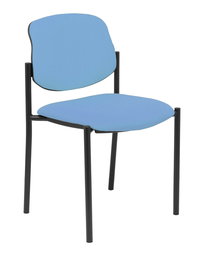 Silla Styl tapizada con Tela color Azul cielo. Sin brazos