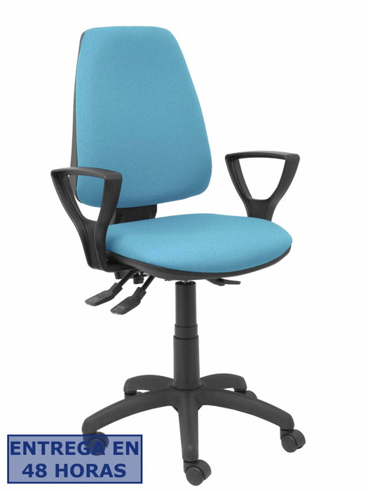 PIQUERAS Y CRESPO Silla de oficina Elche con mecanismo Asincro, Azul cielo