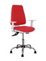 PIQUERAS Y CRESPO Silla Elche con mecanismo Asincro, Tapizado Rojo y Base Cromada