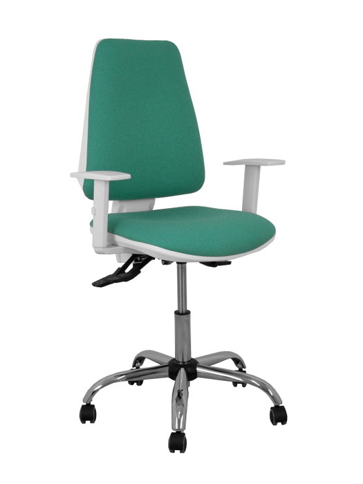 PIQUERAS Y CRESPO Silla Elche Verde Esmeralda con Mecanismo Asincro y Brazos Blancos PIQUERAS Y CRESPO Silla Elche Verde Esmeralda con Mecanismo Asincro y Brazos Blancos