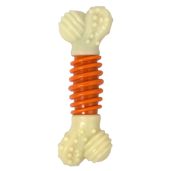 Mordedor de perro Nylabone Extreme Chew Pro Action Blanco Rojo Bacon L