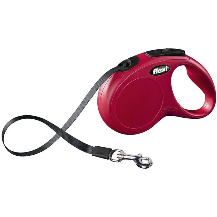 Flexi New Classic Correa Extensible de Cinta Roja de 8m para hasta 50kg Flexi New Classic Correa Extensible de Cinta Roja de 8m para hasta 50kg