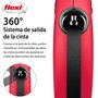 Flexi New Classic Correa Extensible de Cinta Roja de 8m para hasta 50kg