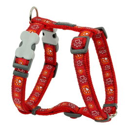 Red Dingo RD style Paw impression Rojo 20mm Cuello 36-59 cm Arnés para Perros