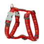 Red Dingo Petral Rd Style Paw Impre. Rojo 25 mm (Set de 10)