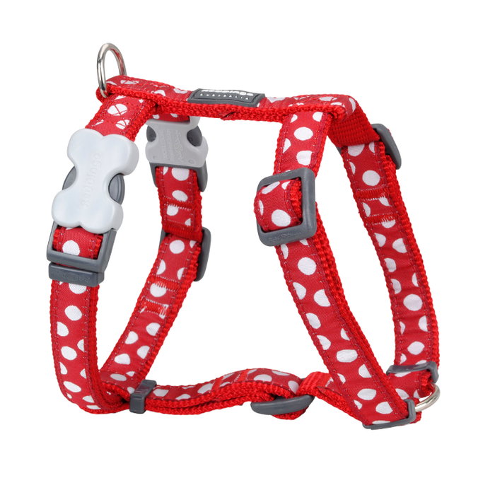 Arnés para Perro Red Dingo Style Blanco Lunares 46-76 cm Arnés para Perro Red Dingo Style Blanco Lunares 46-76 cm