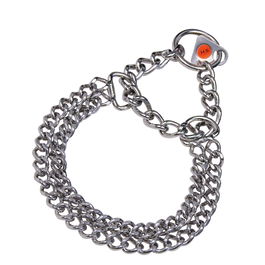 Hs Sprenger Collar Paseo Doble 2 mm X 40 cm Acero Inoxidable Para Perros Pelo Corto Hasta 40kg