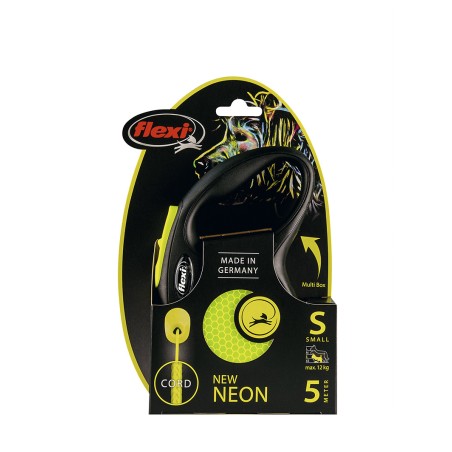 Flexi Correa de Seguridad para Perro Neon Amarillo 5 m, S hasta 12 kg con Reflejos 150 m - New Neon Flexi Correa de Seguridad para Perro Neon Amarillo 5 m, S hasta 12 kg con Reflejos 150 m - New Neon