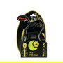 Flexi Correa de Seguridad para Perro Neon Amarillo 5 m, S hasta 12 kg con Reflejos 150 m - New Neon