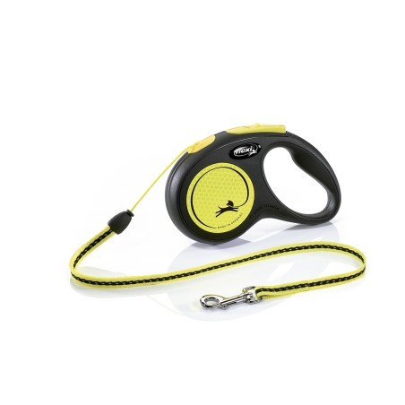 Flexi Correa de Seguridad para Perro Neon Amarillo 5 m, S hasta 12 kg con Reflejos 150 m - New Neon Flexi Correa de Seguridad para Perro Neon Amarillo 5 m, S hasta 12 kg con Reflejos 150 m - New Neon