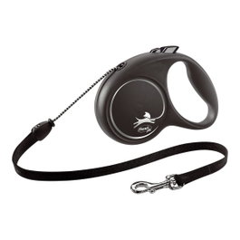 Flexi Black Design Correa de Cordón Negra 5m Talla M