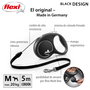 Flexi Black Design Negro con Cordón de 5m Talla M para hasta 20kg