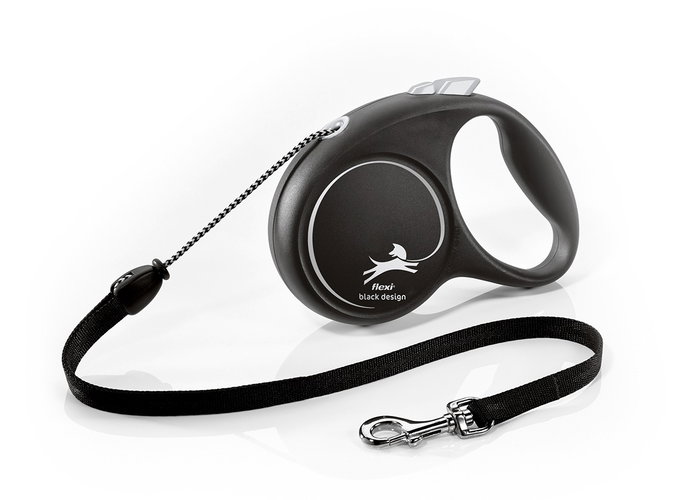 Flexi Black Design Negro con Cordón de 5m Talla M para hasta 20kg Flexi Black Design Negro con Cordón de 5m Talla M para hasta 20kg