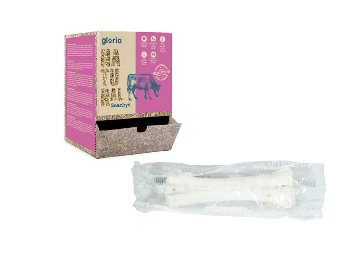 Snackys Hueso de Calcio Caja 20 Unidades Envasado Unitario para Salud Dental y Aporte de Calcio