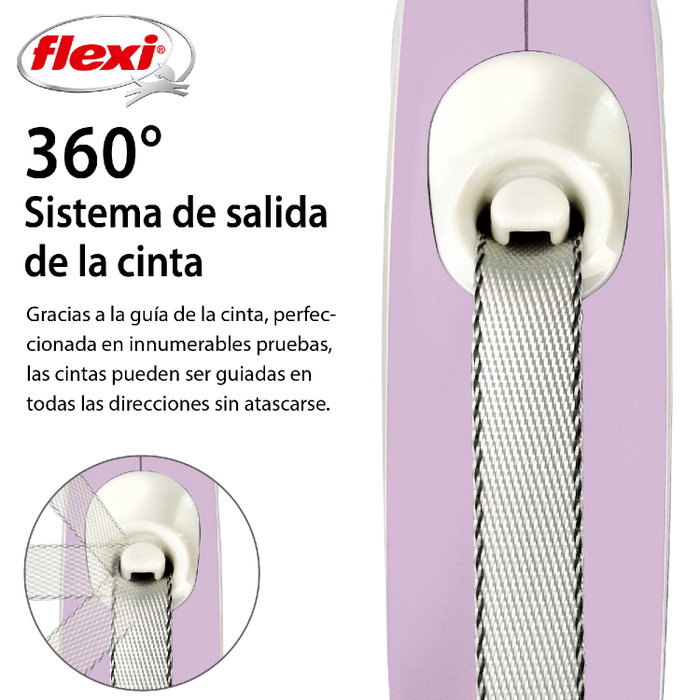 Flexi New Comfort Correa Extensible de 3m Cinta Rosa XS